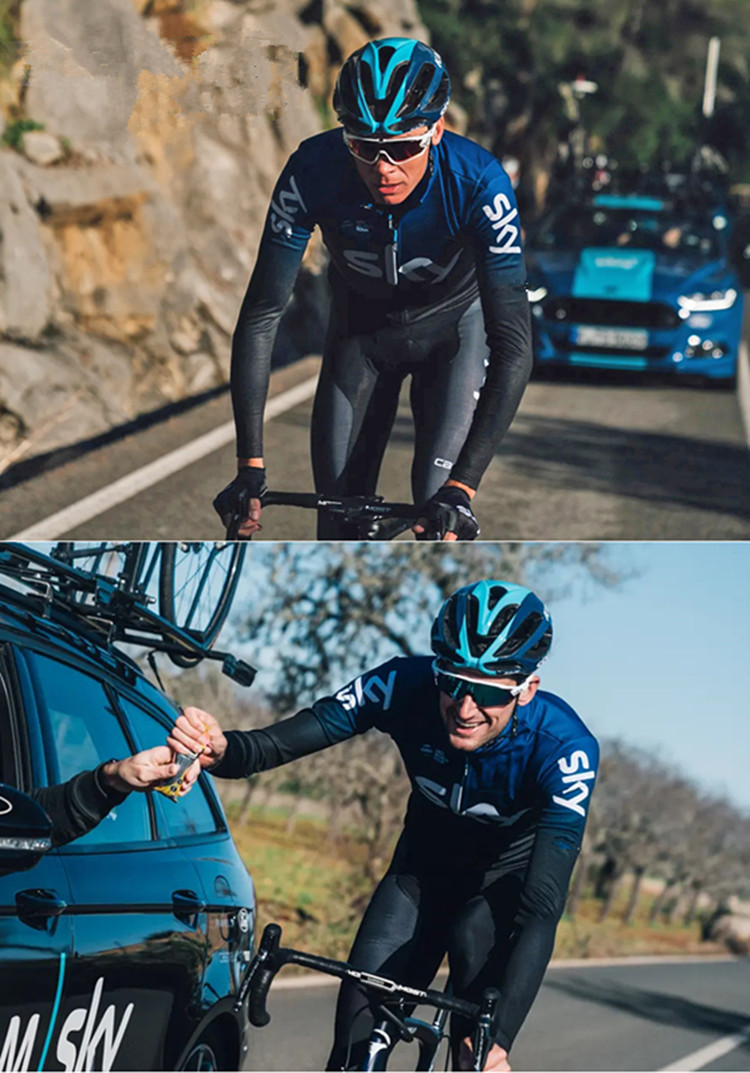 闪电骑行同款新款环法车队骑行服春秋冬季长袖背带男女套装山地公路