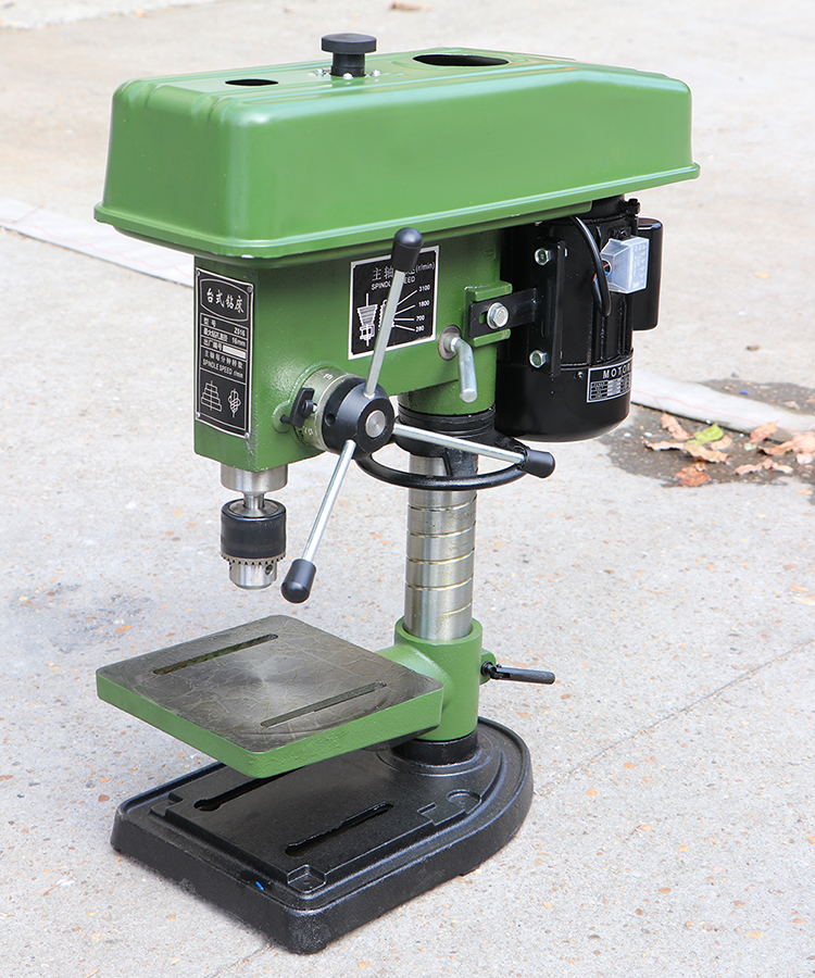 洁尔嘉工业级台钻16打孔机铜线电机750瓦机床台式小铣床家用220转电钻