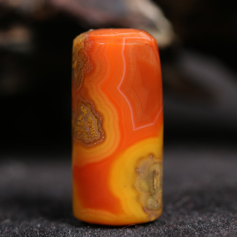 奢曼蒂专柜 特色桶珠10-20直径宣化战国红玛瑙桶珠顶珠金刚菩提佛珠
