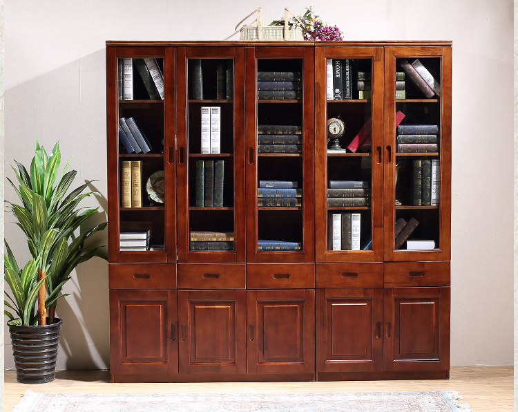 【厂家直营】香樟木实木书柜现代中式简易实木组合书柜书架全香樟木