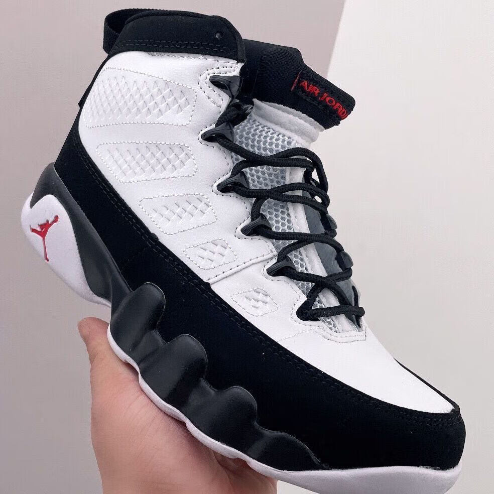 air aj9retro aj9 高帮乔9黑白白蓝耐磨防滑舒适缓震运动篮球鞋男
