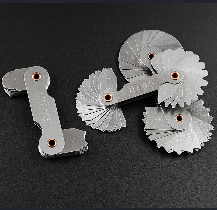 不锈钢半径规高精度半径尺弧度r规样板圆角规弧度测量圆弧工具半径规