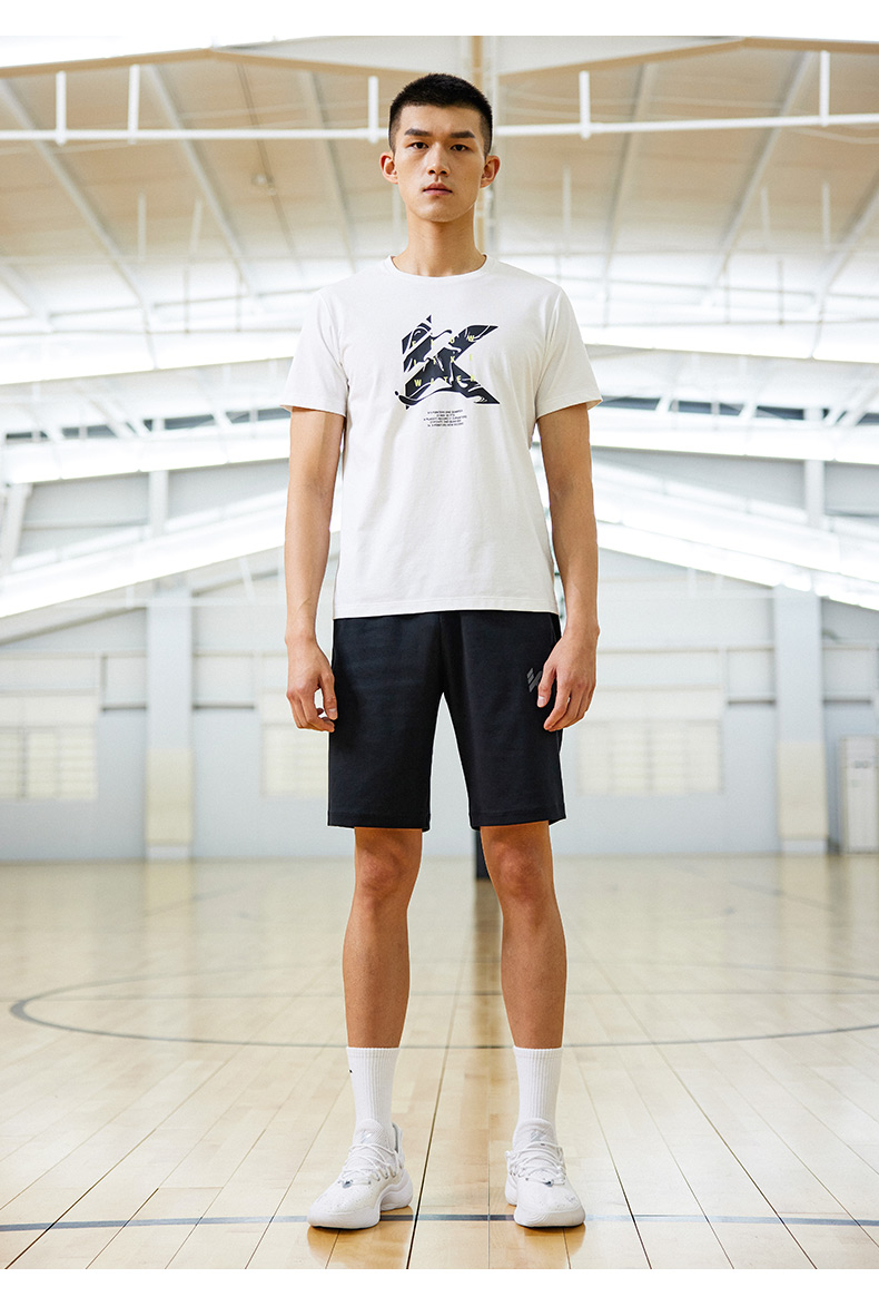 安踏短袖男t恤篮球文化衫2022春季新款kt汤普森针织运动透气宽松半袖