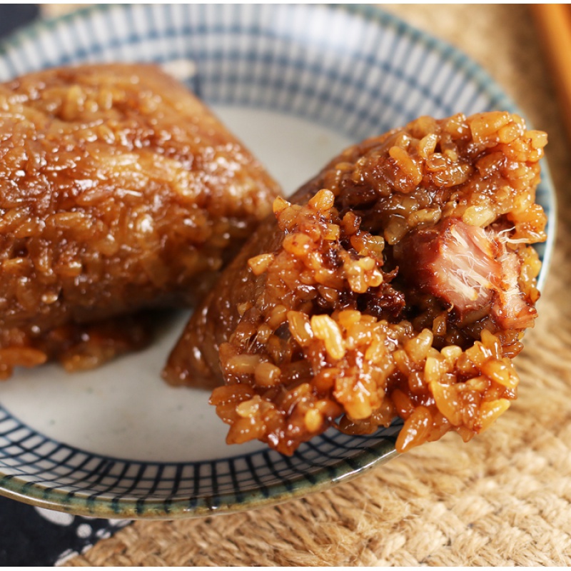 湖州国芳粽子新板栗粽非真空款端午代购2个豆沙粽