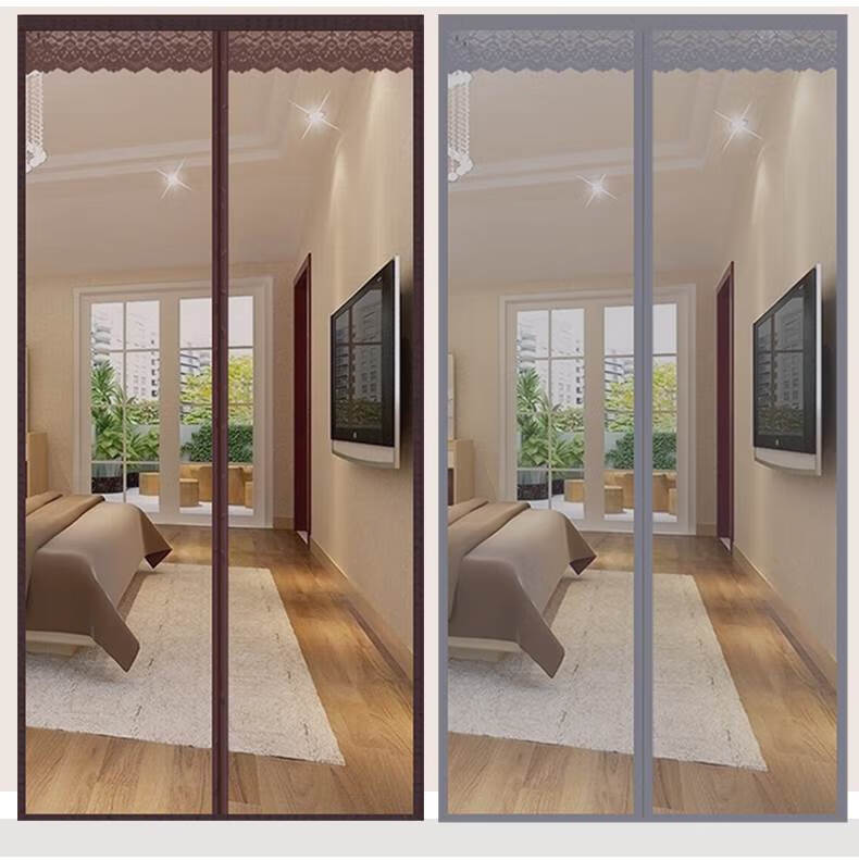 门口防蚊纱帘门帘防蚊磁铁对吸钢丝网门口纱帘通风门帐门帘子半隐私纱