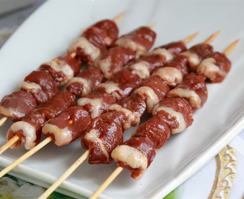 鸡心串 鸡肉串连心串 20串 鸡心鸡杂冷冻烤肉串bbq半成品【图片 价格