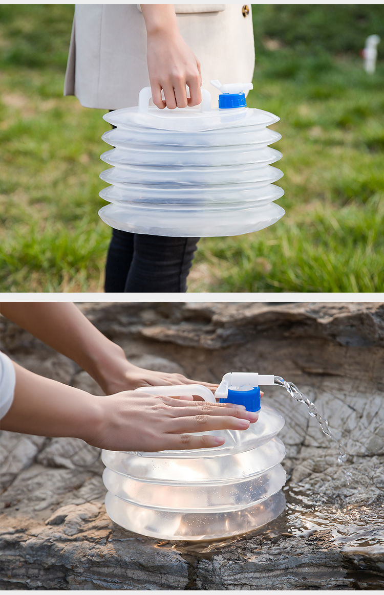 60navcon户外车载伸缩水桶折叠大容量带龙头旅行野营水桶加厚伸缩