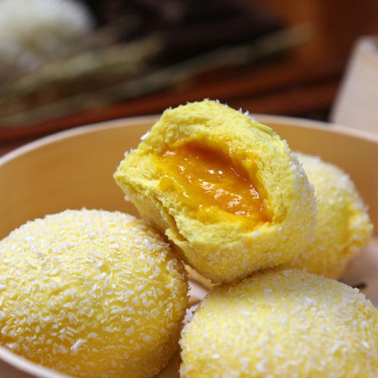 雪花流沙包椰蓉儿童营养早餐速冻包子速冻面点广式茶点雪花流沙包1