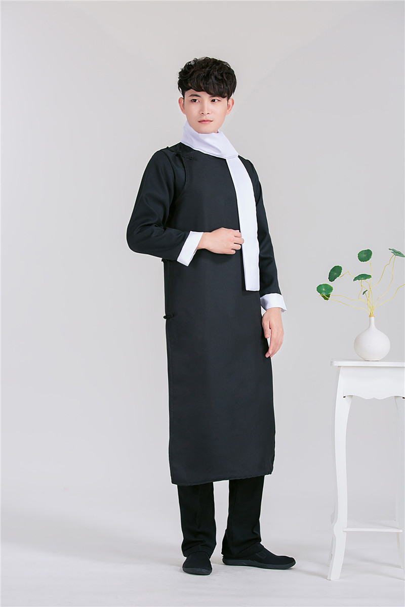 成人演出服装相声服长衫大褂长袍成人马褂相声三句半表演服装2020