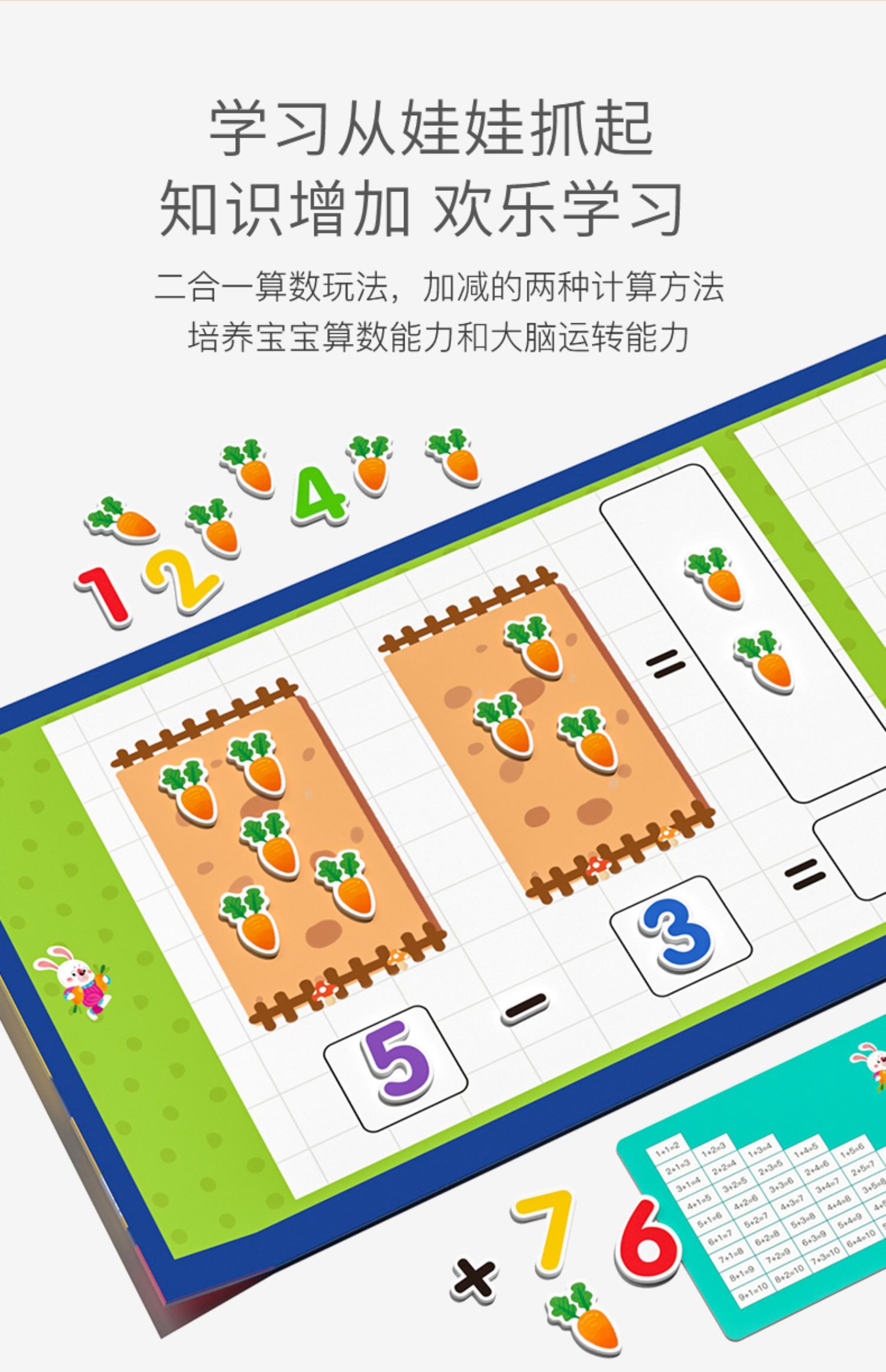 猛仕将小朋友喜欢玩的幼儿园数字分解玩具算术计数器小学一年级数学