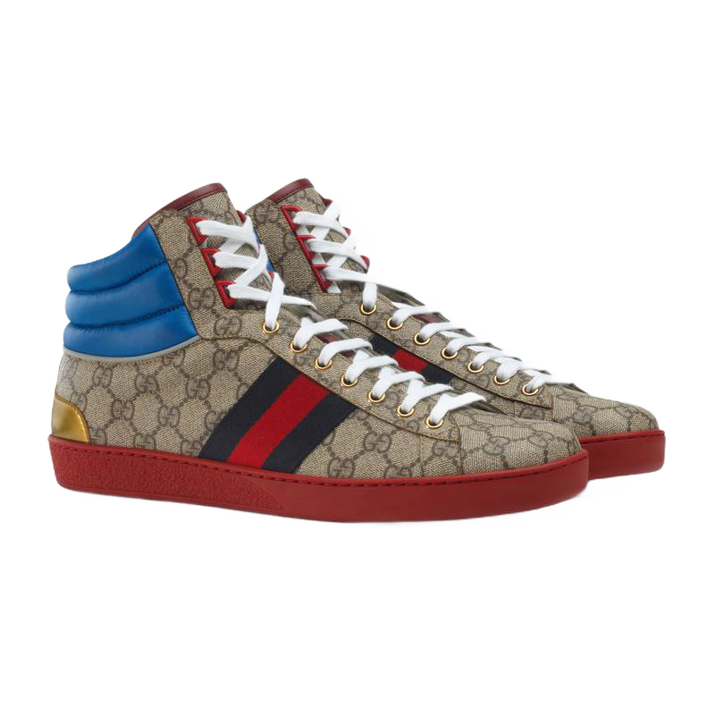 gucci古驰男鞋acegg高帮运动鞋休闲鞋555144 92t20 9794乌木色代购 6.