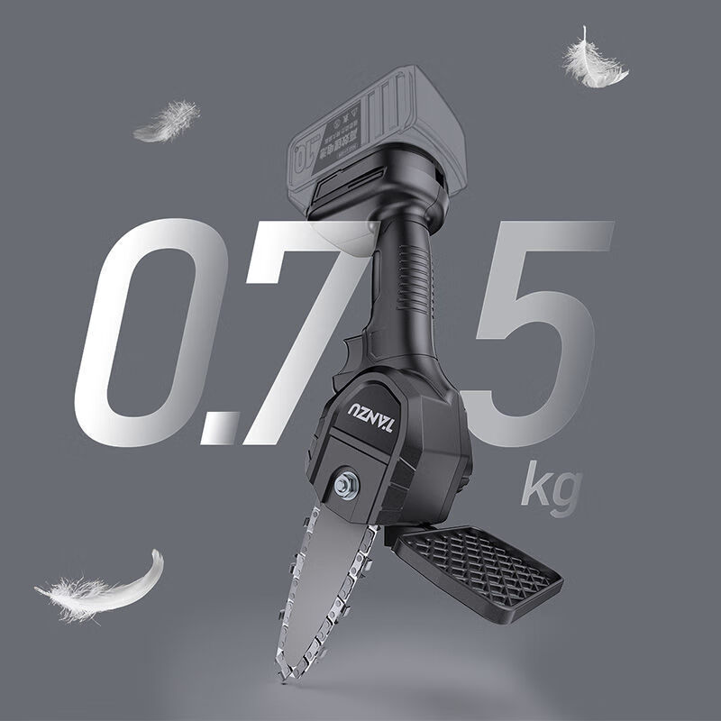 电据据木头充电德国锂电电锯手提式家用小型伐木锯电动无线电链锯树