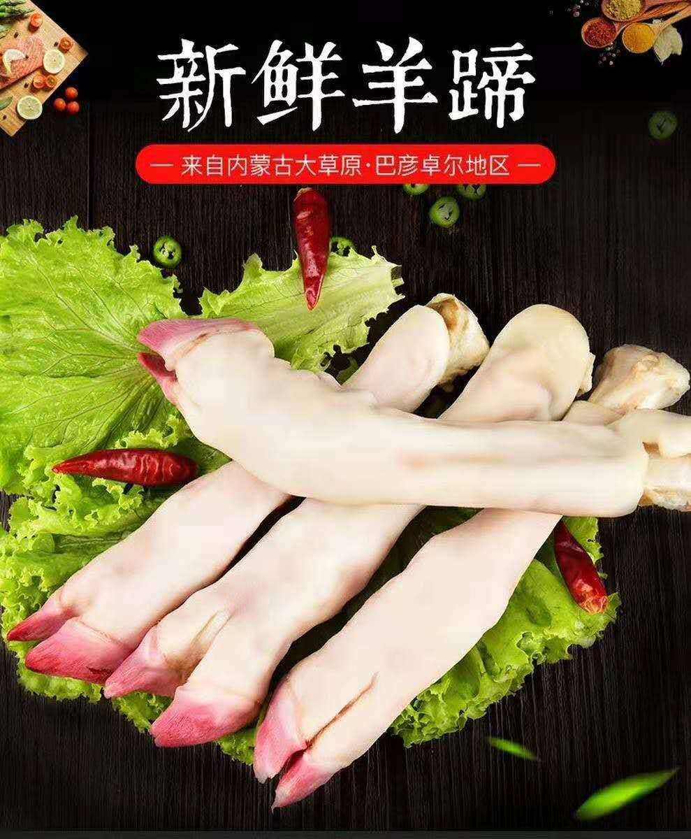 新鲜羊蹄羊脚蹄大中小号羊蹄羊杂羊肉羊批发花约朵娜整根装新鲜羊蹄1
