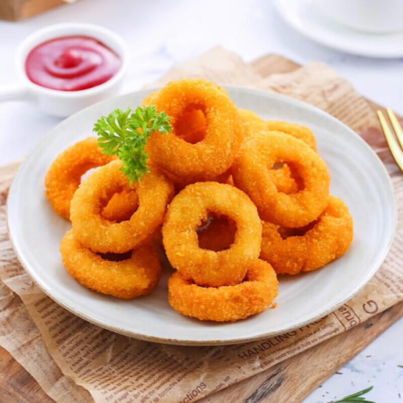 洋葱圈油炸小吃冷冻半成品鸡柳鸡块家庭装800g