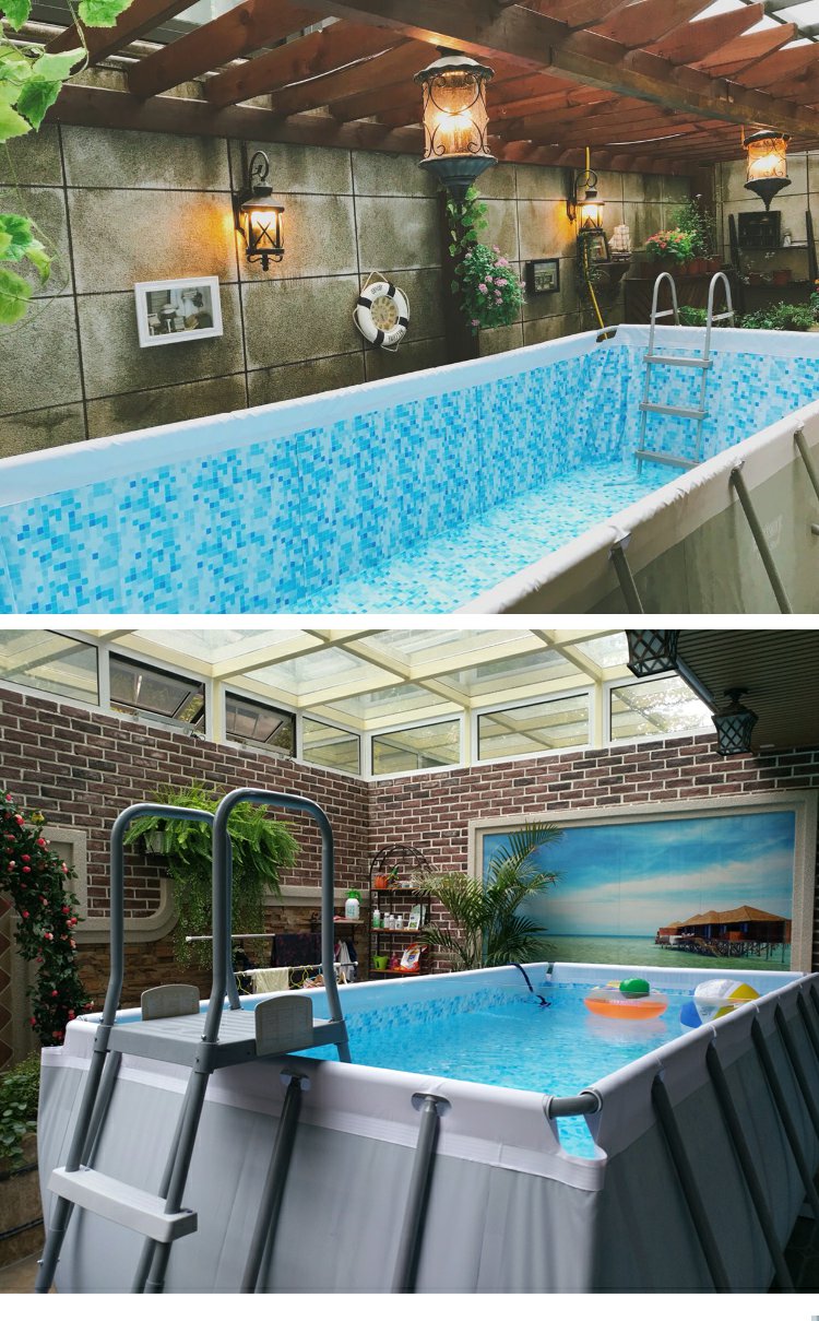 maisilun 游泳池儿童家用加高加厚帆布支架戏水池不充气院子大的游泳