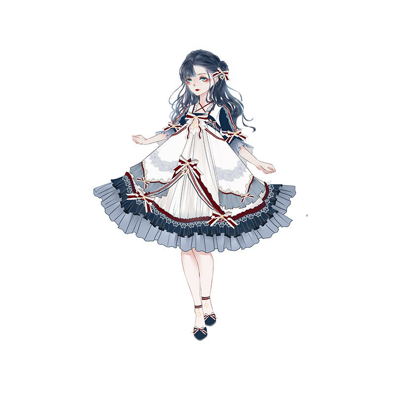 ag国牌正版 中华风lolita白雪姬洛丽塔洋装华丽吊带jsk日常连衣裙