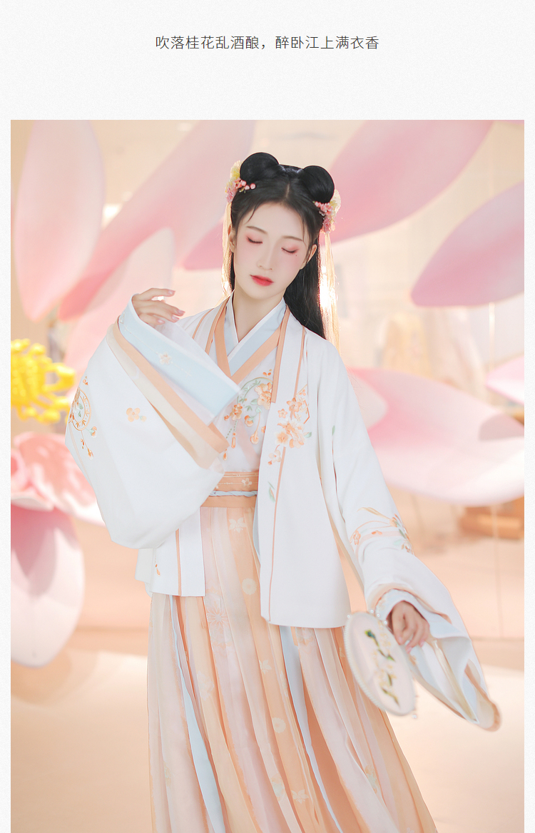 brangdy品牌高档奢华汉尚华莲月醉清风晋制套装原创刺绣汉服女中国风