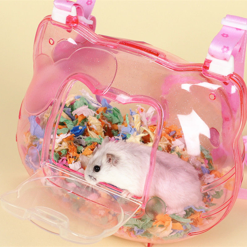 定制适用仓鼠笼子外带手提透明笼用品仓鼠小窝刺猬豚鼠笼子 外带笼