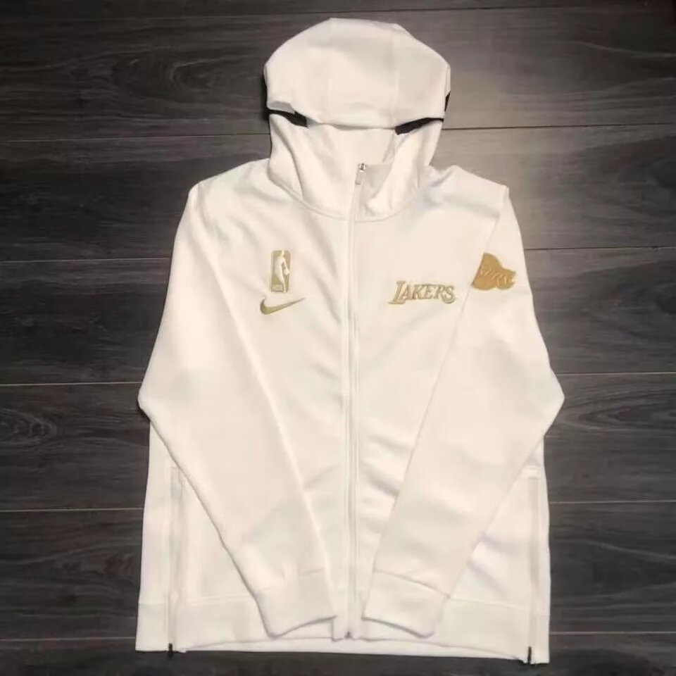 宇徒nba同款nba勇士湖人2021总出场服套装库里詹姆斯连帽金刺绣外套