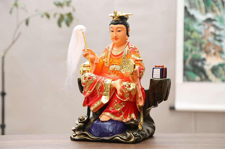 寺庙地母娘娘神像家用供奉树脂大地之母后土娘娘佛像佛堂供佛摆件 16