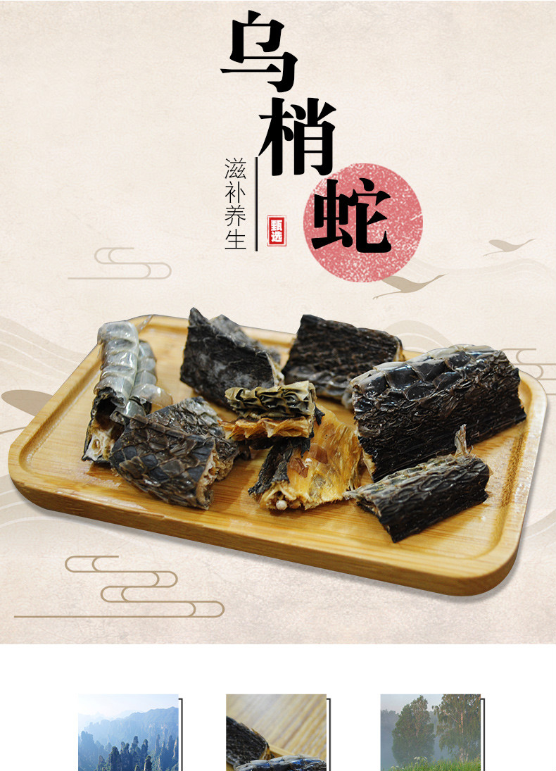 酒乌梢蛇干货祛风通络止痉中药材酒乌梢蛇干中药饮片泡酒中草药材酒