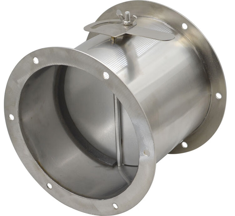 风量调节阀304不锈钢手动通风手柄蝶阀不锈钢管道阀电动风阀150mm304