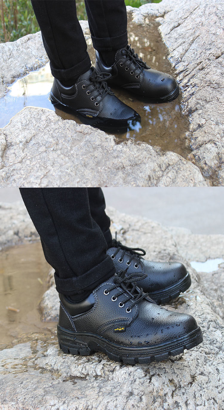 驰良春季轻便劳保鞋男士钢包头防砸防刺穿透气防臭老保安全工地工作鞋