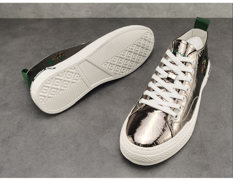 mmj潮牌高帮鞋男真皮板鞋秋冬季轻奢男鞋英伦风舒适简约百搭透气牛皮