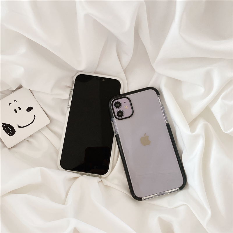 ins简约透明硅胶软壳适用苹果11/12promax手机壳iphonexs个性创意7