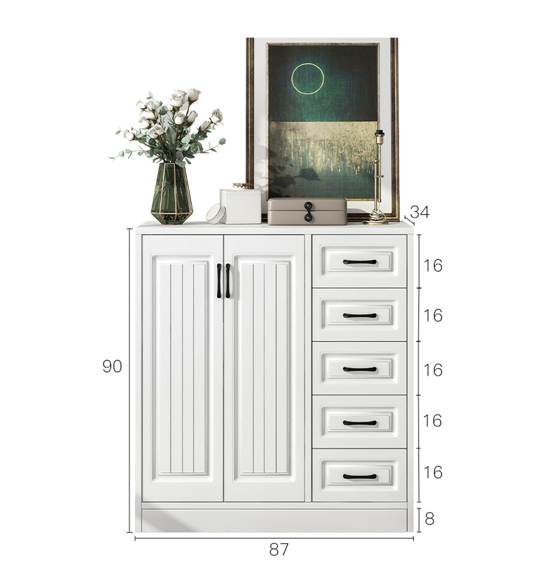 京迎达现代简约斗柜阳台柜储物柜飘窗柜多功能家用杂物收纳置物柜落地