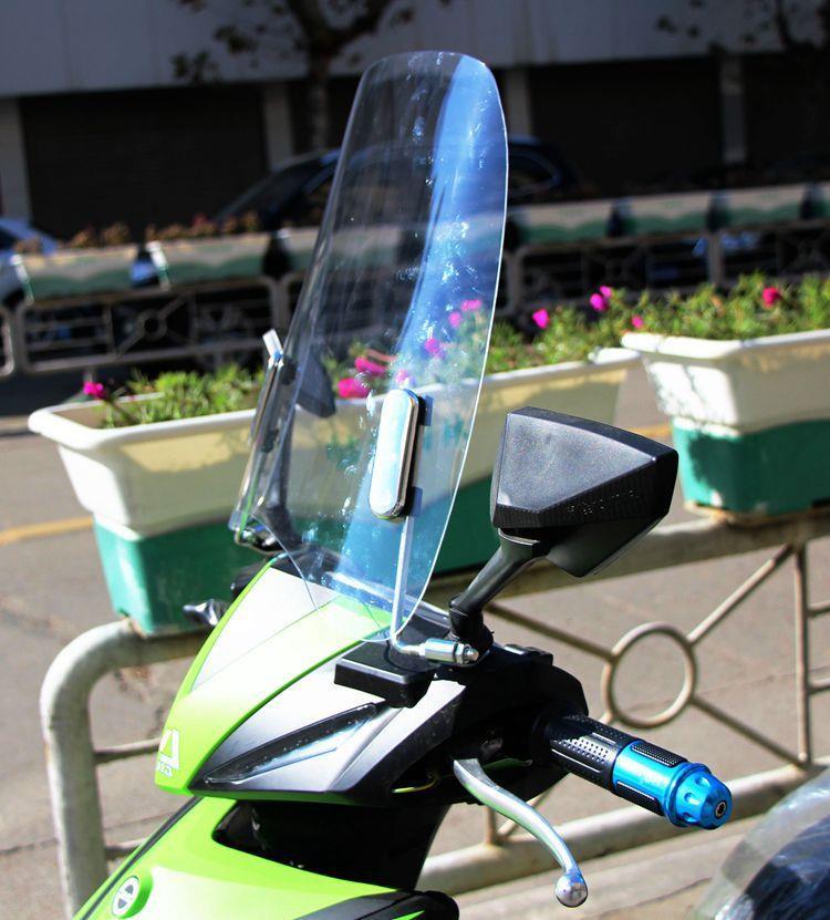 工马电动摩托车挡风玻璃透明挡风板电瓶车挡风板男装踏板车挡风罩超清