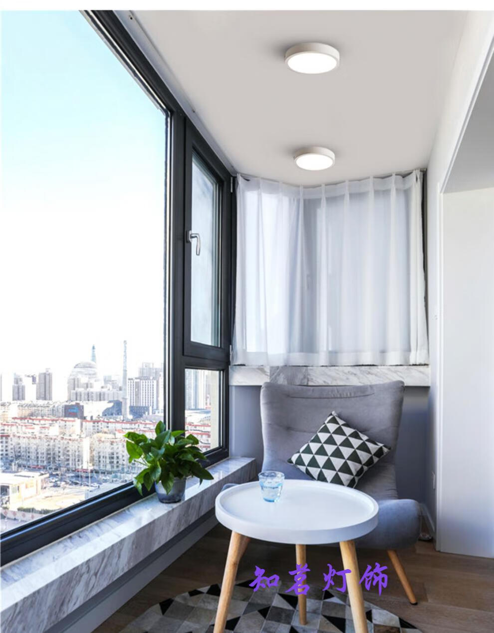 小吸顶灯阳台衣帽间过道走廊玄关小号小尺寸明装筒灯迷你5w直径75mm