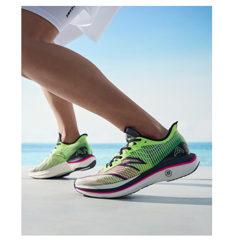 安踏c202 gt 跑步鞋男氮科技2022马拉松碳板竞速运动鞋子 -1象牙白