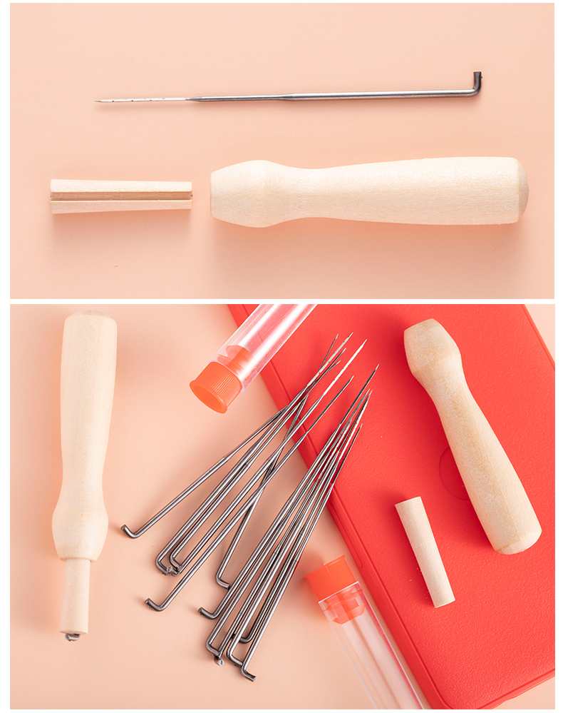 羊毛毡戳戳乐戳针手工diy制作材料包新手工具专用戳戳针针筒星针 细针