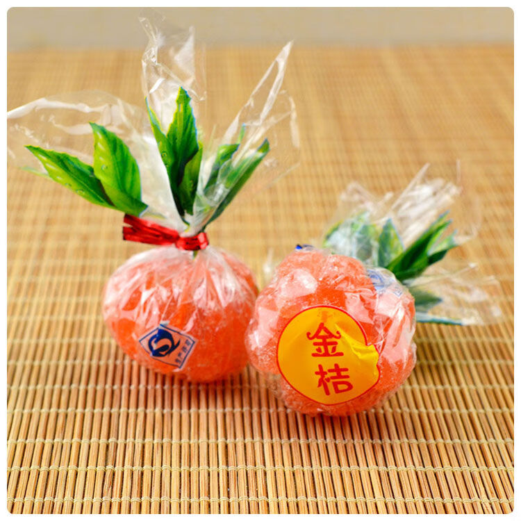 金桔软糖橘子瓣桔子糖果婚庆喜糖小时候怀旧零食整个橘子软糖批发 10