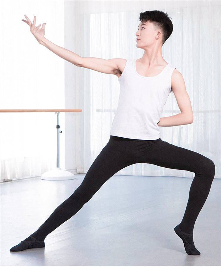蔓娇绮男童形体裤男芭蕾舞连体裤棉弹力练功裤踩脚巴裤连袜裤子考级