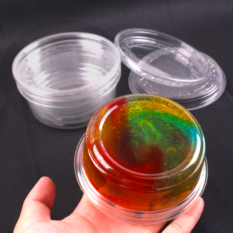 做起泡胶史莱姆装港风收纳密封盒子塑料港式长方形透明pp盒 36ml一