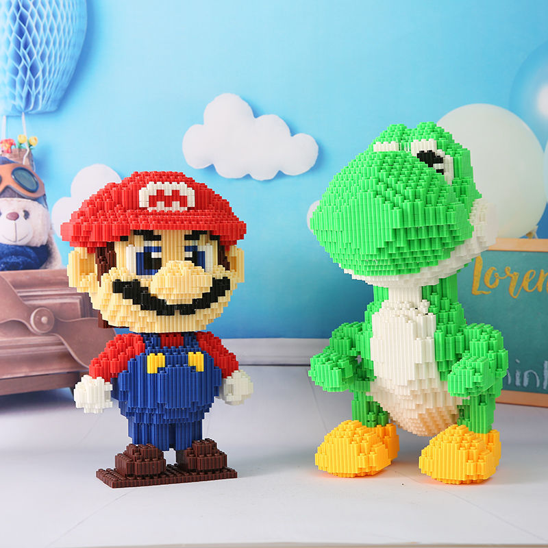 玛丽拼装积木早教玩具成人拼插卡通玩具小微颗粒儿童手工立体拼图送人