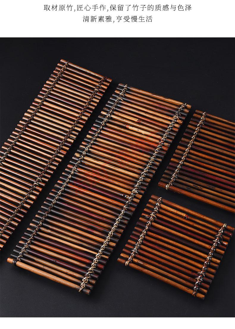 手工竹编茶托竹排竹托盘小壶垫茶具干泡台茶席竹茶盘茶道配手工编织