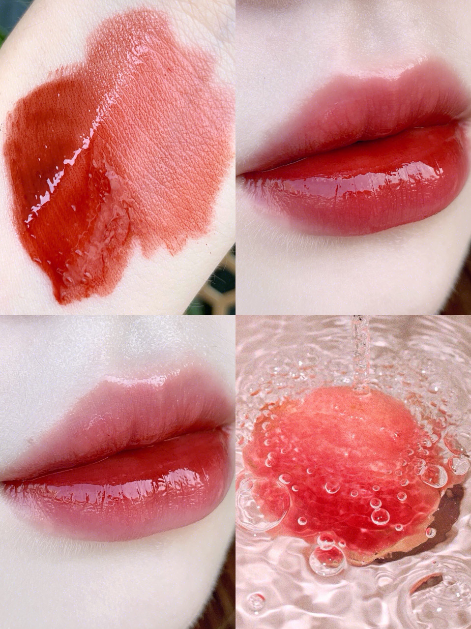 嗨爆夏日草莓汁玻璃唇apieu奥普果汁唇釉rd03成膜rd01橘色细闪送女友