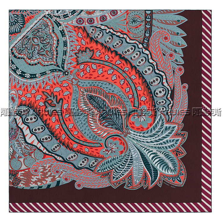 hermes/爱马仕女士围巾山羊绒印花丝巾丝带头巾方巾h243143s 款式10