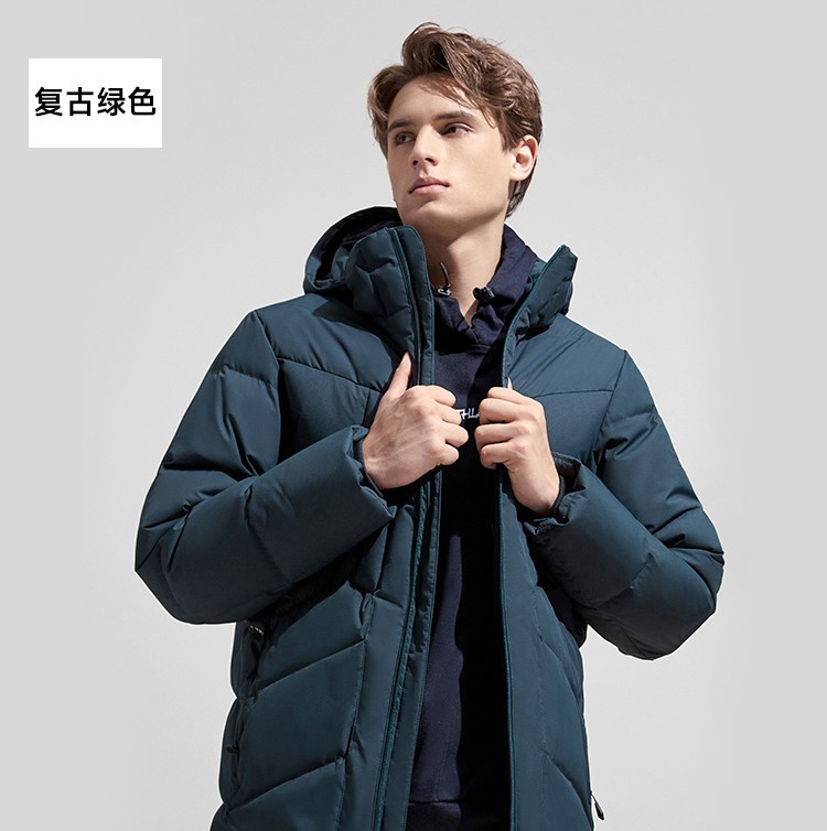 诺诗兰羽绒服户外秋冬男式运动休闲鹅绒加厚防风保暖防泼水羽绒服旅行