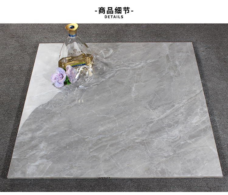 瓷砖地砖800x800银灰色通体大理石现代简约客厅卧室滑地板砖有起发量