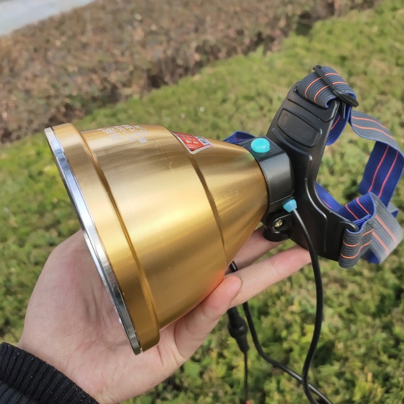 赶海头灯 捕鱼蛐蛐黄鳝蚂蟥头灯强光黄光白光大光斑钓鱼赶海超亮大