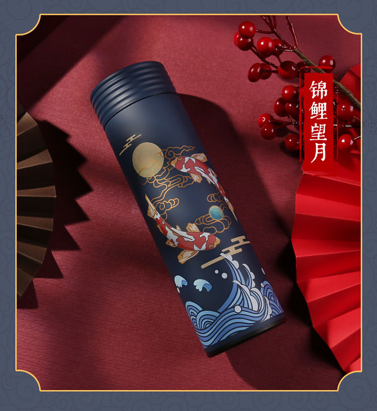 中国风不锈钢保温杯女男复古宫廷国潮怀旧文艺创意送人茶杯水杯子