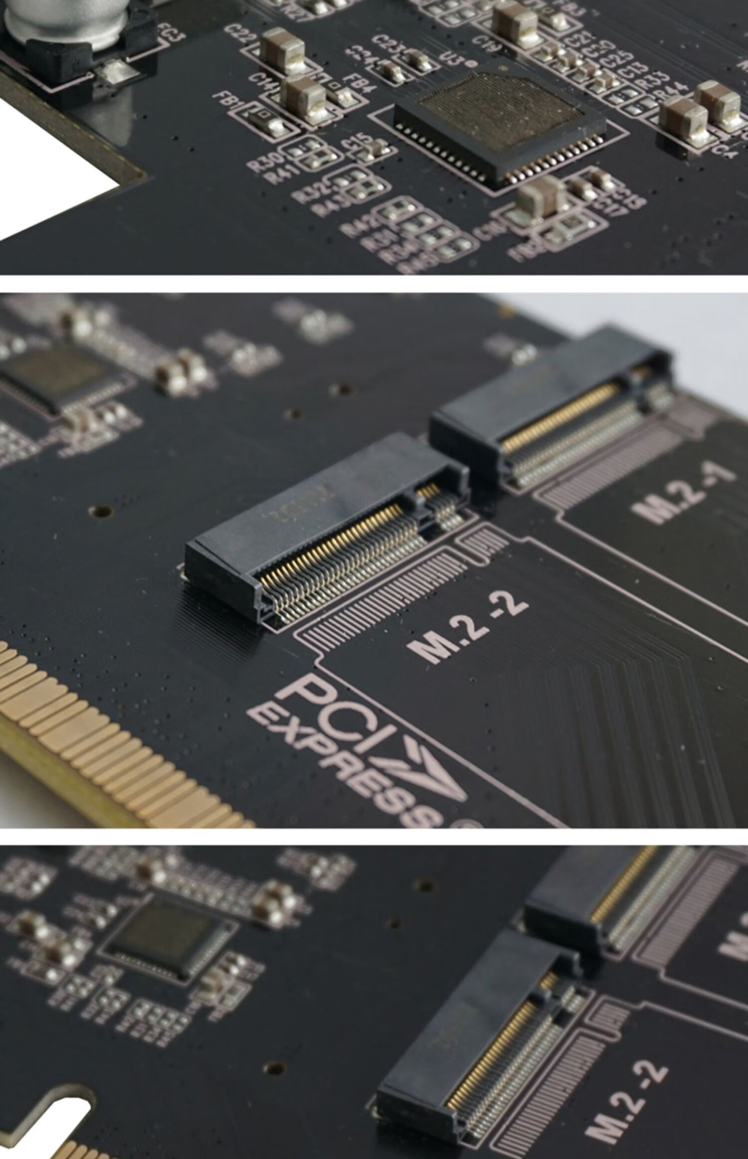 2固态硬盘 nvm四盘阵列卡ssd拆分卡p弭黎 m2-4口带散热片【图片 价格