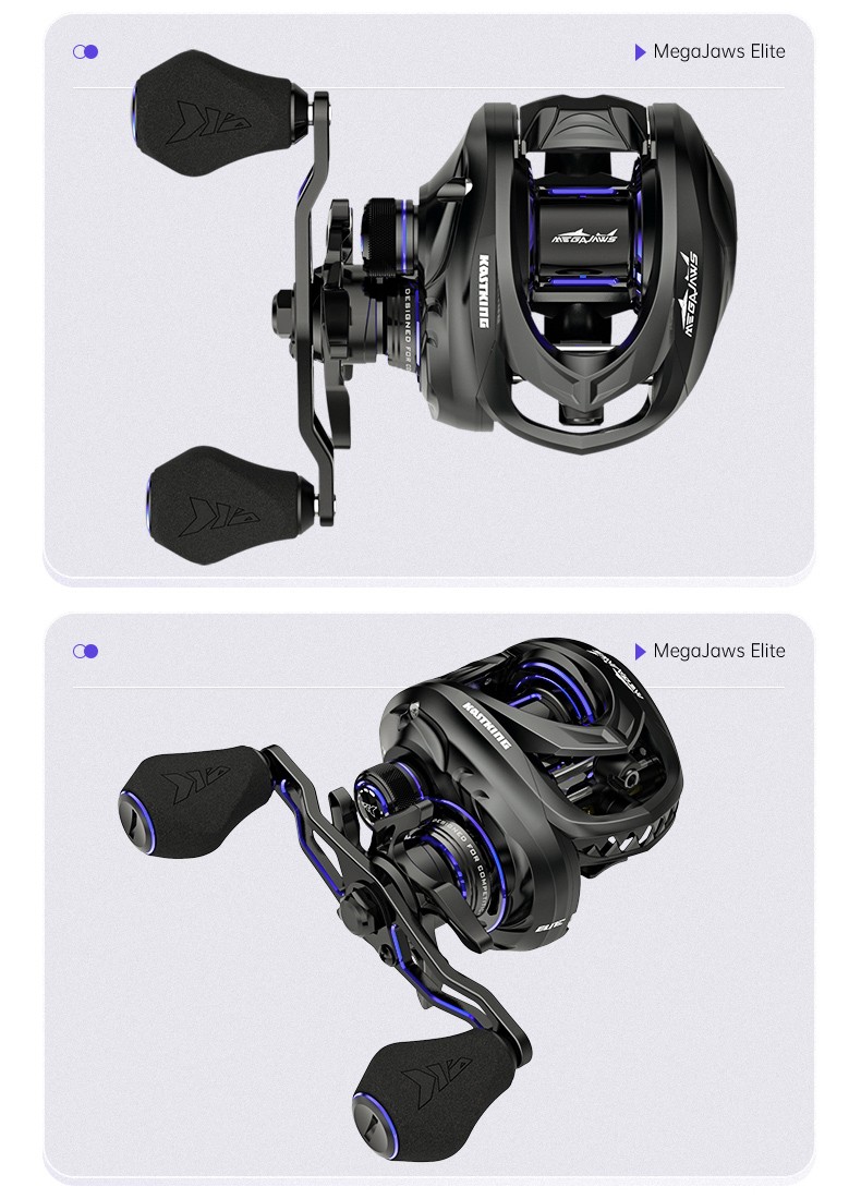 卡斯丁圣鲨水滴轮路亚鱼线轮防炸线渔轮铝合金机身材质圣鲨水滴轮左手