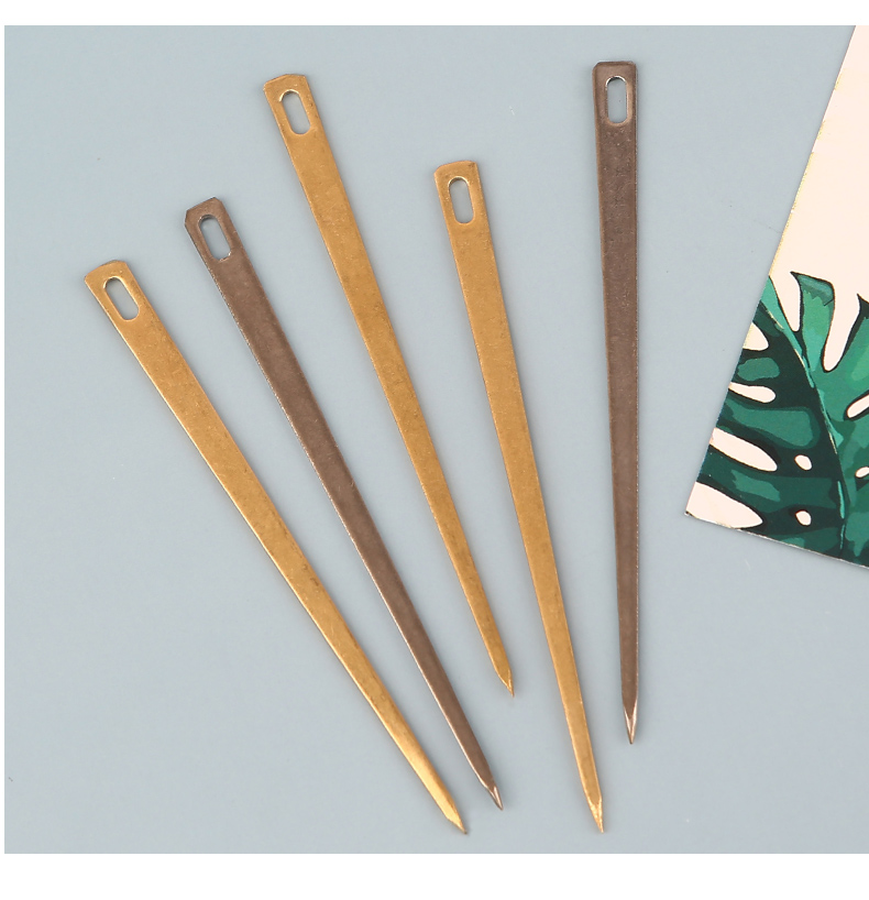 包粽子用的针传统包棕针大孔大眼针不锈钢扁型针黄铜针节日打包针