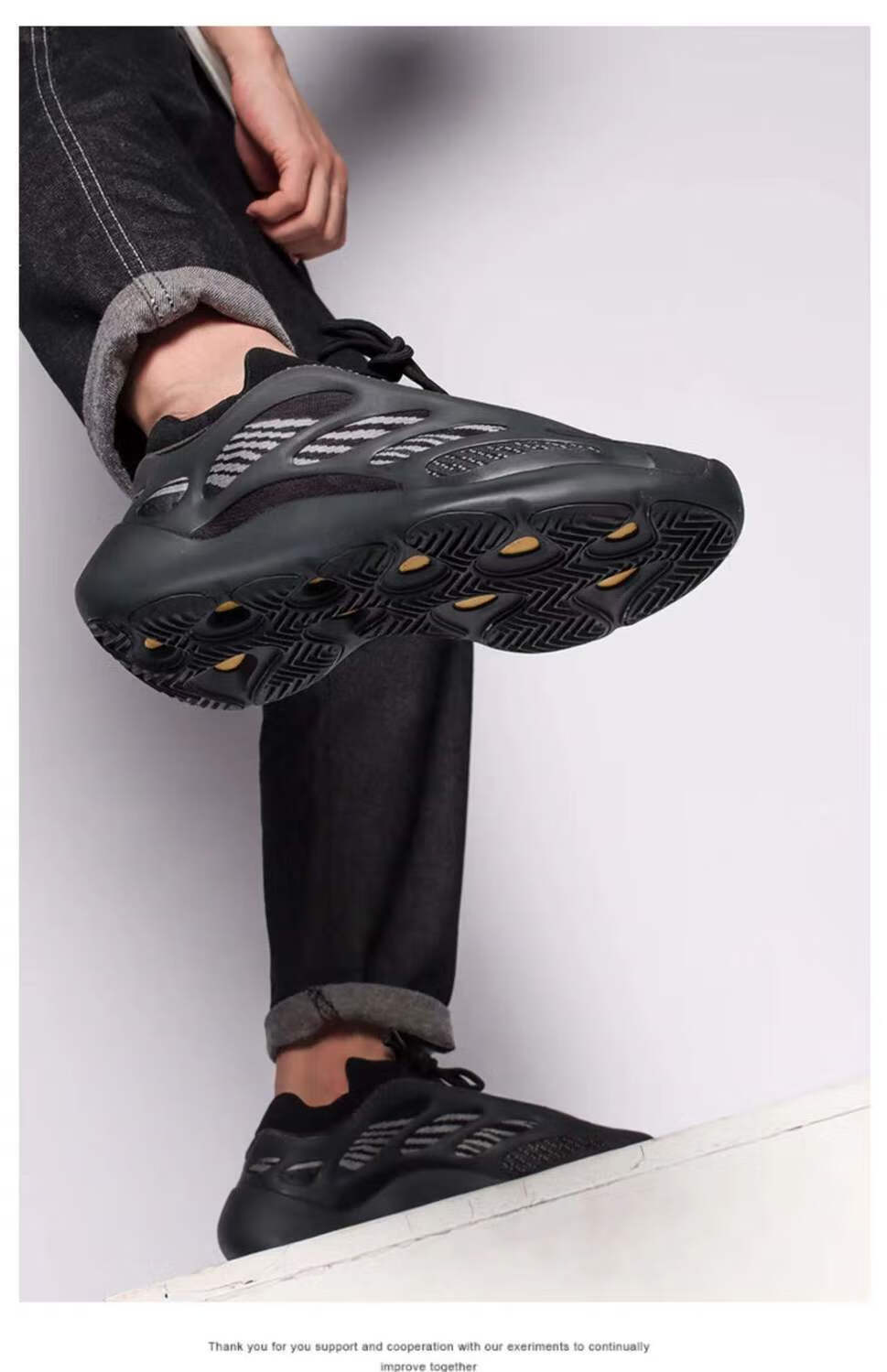 纯原版本椰子男700v3异形蓝晶石夜光深橙色老爹鞋情侣运动鞋700v3