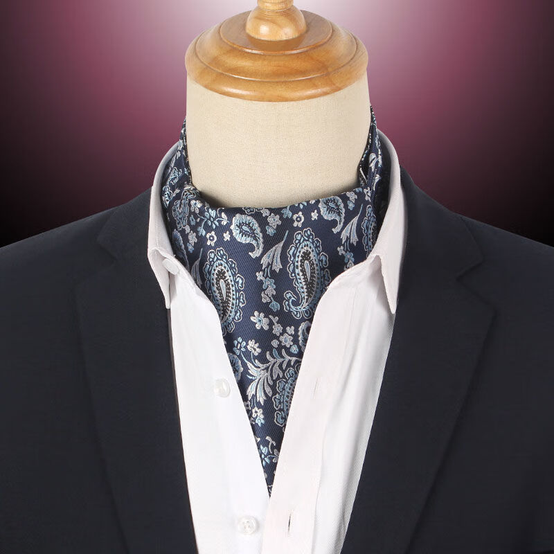 领口巾优雅绅士领巾英伦风长款双面衬衫领口巾商务正装宴会男士围巾